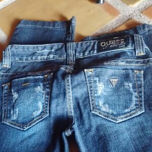 Guess Women's Distressed Blue Jeans